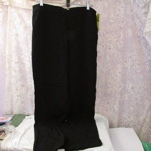 Gianni Bini Bonita Pants Womens Size Large Black with white Piping Pockets